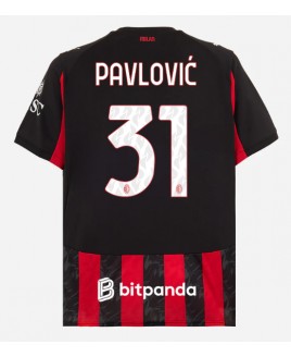 Günstige AC Milan Strahinja Pavlovic #31 Heimtrikot 2025-26 Kurzarm